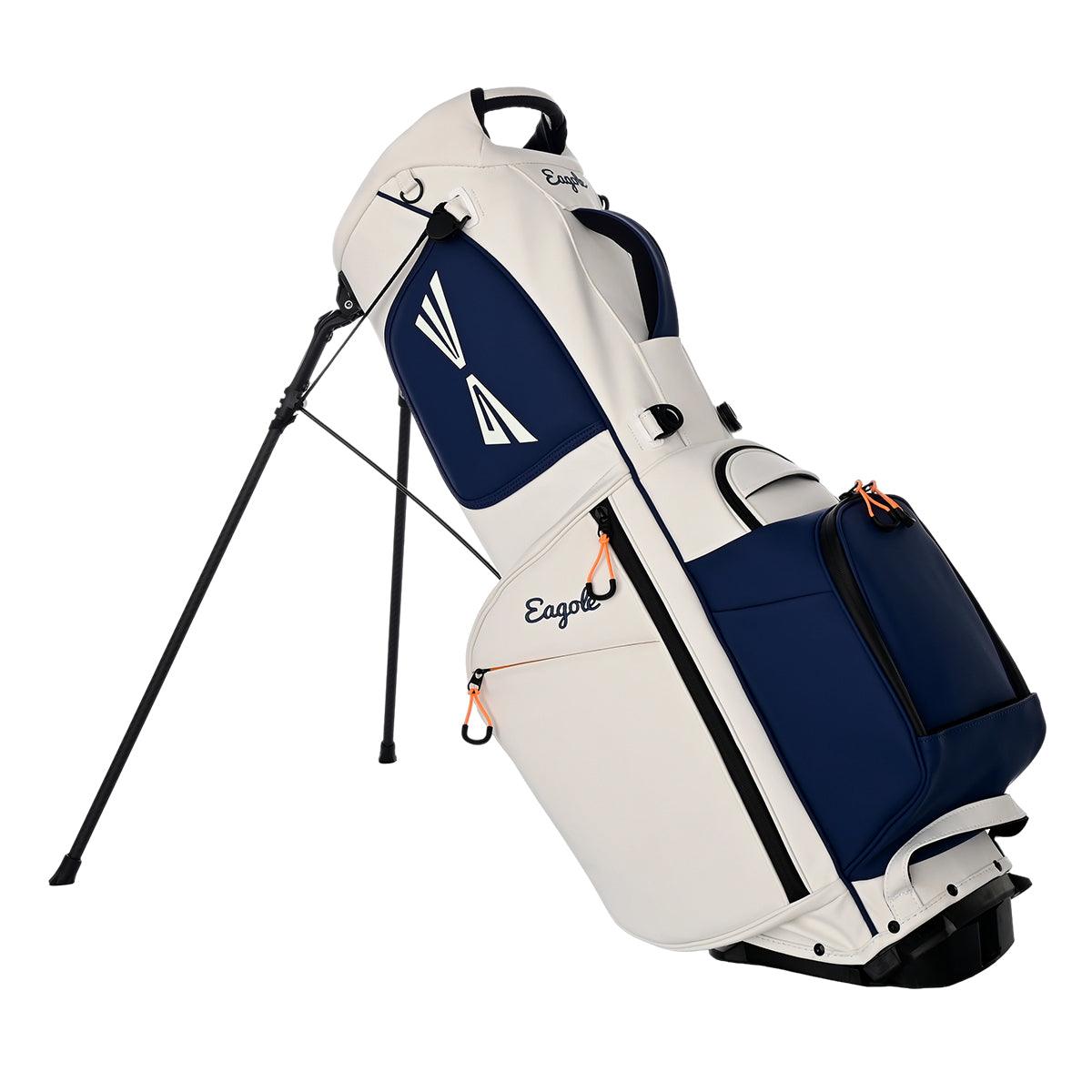 Ask Echo X Eagole 4 Grid High-Quality Golf LUX Leather Stand Bag / Sapphire Blue