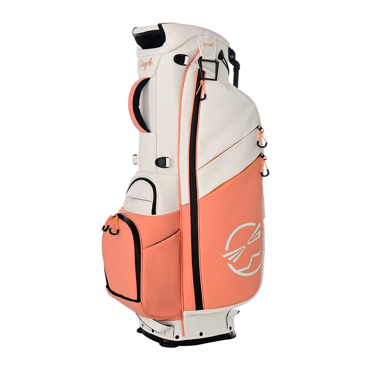 Ask Echo X Eagole 4 Grid High-Quality Golf LUX Leather Stand Bag / Argyle Pink