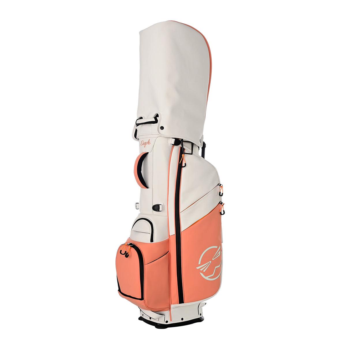 Ask Echo X Eagole 4 Grid High-Quality Golf LUX Leather Stand Bag / Argyle Pink